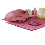 Darrahopens Home & Garden > Kitchenware Set of 6 Damask Embossed Polyester Cotton Napkins Mauveglow 40 x 40cm