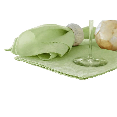Darrahopens Home & Garden > Kitchenware Set of 6 Damask Embossed Polyester Cotton Napkins Seacrest 40 x 40cm