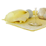 Darrahopens Home & Garden > Kitchenware Set of 6 Damask Embossed Polyester Cotton Napkins Sunshine 40 x 40cm