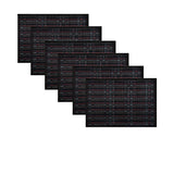 Darrahopens Home & Garden > Kitchenware Set of 6 Multi Stitch Bamboo Table Placemats 30 x 45cm Black