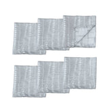 Darrahopens Home & Garden > Kitchenware Set of 6 Perline Grey Jacquard Napkins 40cm x 40cm