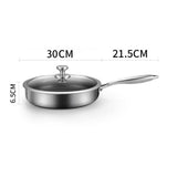 Darrahopens Home & Garden > Kitchenware Stainless Steel Frying Pan Non-Stick Cooking Frypan Cookware 30cm Honeycomb Single Sided