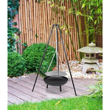 darrahopens Home & Garden > Kitchenware Tripod Garden Fire Pit BBQ Barbecue Cast Iron & Steel Fire Pit Bowl Round