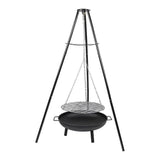 darrahopens Home & Garden > Kitchenware Tripod Garden Fire Pit BBQ Barbecue Cast Iron & Steel Fire Pit Bowl Round