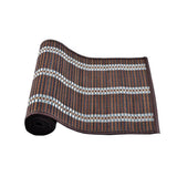 Darrahopens Home & Garden > Kitchenware Victoria Bamboo Table Runner 140 x 33cm Dark Brown Silver