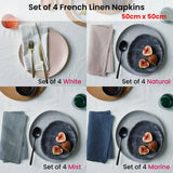 Darrahopens Home & Garden > Kitchenware Vintage Design Homewares Set of 4 French Linen Napkins Natural