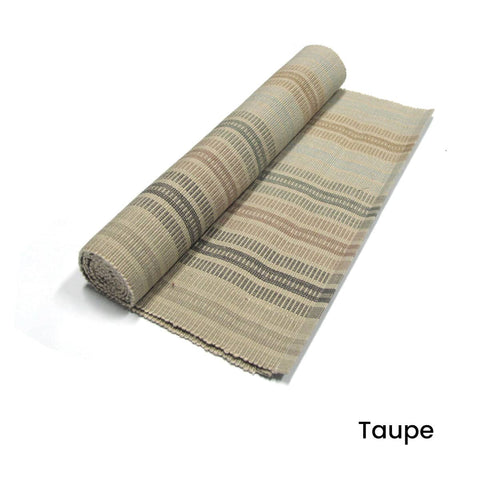 Darrahopens Home & Garden > Kitchenware Willow Cotton Ribbed Table Runner 35 x 152 cm Taupe