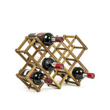darrahopens Home & Garden > Kitchenware Wooden Wine Rack Freestanding 10 Bottles Countertop Storage