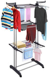 Darrahopens Home & Garden > Laundry & Cleaning 3 Tier Foldable Clothes Drying Rack for Laundry Dryer with Hanger Stand Rail Indoor