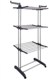 Darrahopens Home & Garden > Laundry & Cleaning 3 Tier Foldable Clothes Drying Rack for Laundry Dryer with Hanger Stand Rail Indoor