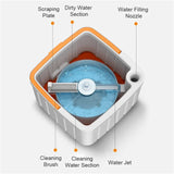 Darrahopens Home & Garden > Laundry & Cleaning Cleanix Clean Sewage Separation Mop Rotary Hand-Wash-Free Flat Suction Orange white