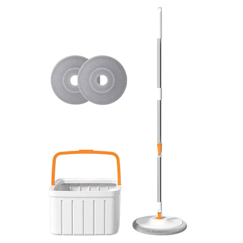 Darrahopens Home & Garden > Laundry & Cleaning Cleanix Clean Sewage Separation Mop Rotary Hand-Wash-Free Flat Suction Orange white