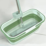 Darrahopens Home & Garden > Laundry & Cleaning Cleanix Silicone Folding Bucket Household Mop Outdoor Portable Plastic Bucket Grass Green