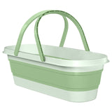Darrahopens Home & Garden > Laundry & Cleaning Cleanix Silicone Folding Bucket Household Mop Outdoor Portable Plastic Bucket Grass Green