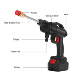 Darrahopens Home & Garden > Laundry & Cleaning Electric Car Pressure Washer Cordless Spray Gun W/ 2 Battery Water Cleaner Tool