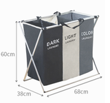 Darrahopens Home & Garden > Laundry & Cleaning Foldable Divisional Storage Laundry Basket 3 Grid