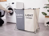 Darrahopens Home & Garden > Laundry & Cleaning Foldable Divisional Storage Laundry Basket 3 Grid