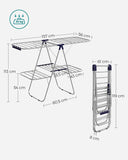 Darrahopens Home & Garden > Laundry & Cleaning SONGMICS Foldable 2-Level Clothes Airer