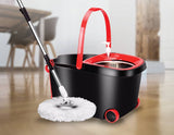darrahopens Home & Garden > Laundry & Cleaning Spin Rotating Mop and Bucket Set with Wheels and 4 Microfibre Mop Heads