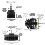 Darrahopens Home & Garden > Laundry & Cleaning Tooleiz Three-Piece Electric Drill Set Bathroom Carpet Sink Cleaning Brush Head Yellow