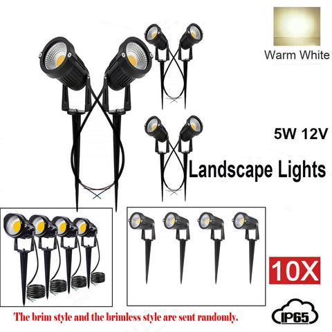 Darrahopens Home & Garden > Lighting 10PCS LED Spotlights Landscape Warm light Lamp Waterproof Outdoor Garden Yard 12V
