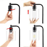 Darrahopens Home & Garden > Lighting 2x Pack Industrial Table Lamp with 2 USB Port for Bedside Nightstand Desk and Living Room Office (Bulb not Included)