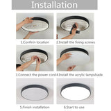 darrahopens Home & Garden > Lighting 30CM LED Ceiling Light Modern Surface Mount Flush Panel Downlight Ultra-thin