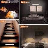 Darrahopens Home & Garden > Lighting 54 LED Rechargeable Under Cabinet Night Lighting for Kitchen and Bedroom (Silver and Yellow Light)