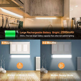Darrahopens Home & Garden > Lighting 54 LED Rechargeable Under Cabinet Night Lighting for Kitchen and Bedroom (Sliver and White Light)