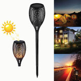 Darrahopens Home & Garden > Lighting 72 LED Bulbs Torch Solar Garden Outdoor Flame Dancing Flickering Light Auto Lamp