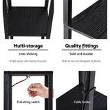 darrahopens Home & Garden > Lighting Artiss Led Floor Lamp Shelf Vintage Wood Standing Light Reading Storage Bedroom