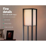 darrahopens Home & Garden > Lighting Artiss Led Floor Lamp Shelf Vintage Wood Standing Light Reading Storage Bedroom