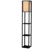 darrahopens Home & Garden > Lighting Artiss Led Floor Lamp Shelf Vintage Wood Standing Light Reading Storage Bedroom