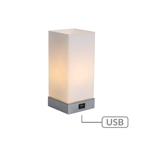 Darrahopens Home & Garden > Lighting Jessica Rectangle Touch Lamp with USB Port