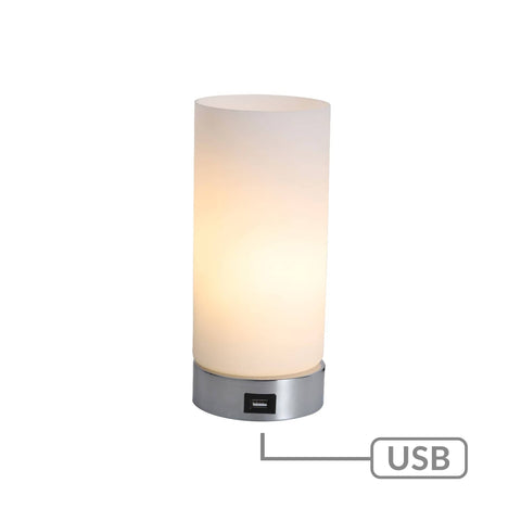 Darrahopens Home & Garden > Lighting Julie Cylinder Touch Lamp with USB Port