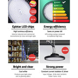darrahopens Home & Garden > Lighting Leier LED High Bay Lights Light 200W Industrial Workshop Warehouse Gym BK