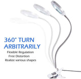 Darrahopens Home & Garden > Lighting Lighting LED 8X Magnifying Lamp with Metal Clamp 360&deg; Flexible Gooseneck and USB Plug Design for Tattoo, Manicure and Reading