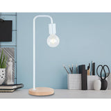 darrahopens Home & Garden > Lighting Modern Table lamp Desk Light Timber Base Bedside Bedroom White