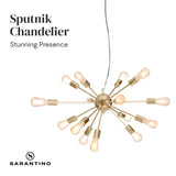 Darrahopens Home & Garden > Lighting Sarantino 15-Light Sputnik Chandelier in Brass Finish