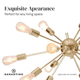 Darrahopens Home & Garden > Lighting Sarantino 15-Light Sputnik Chandelier in Brass Finish