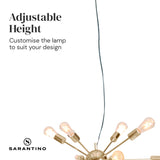 Darrahopens Home & Garden > Lighting Sarantino 15-Light Sputnik Chandelier in Brass Finish