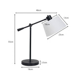 Darrahopens Home & Garden > Lighting Sarantino Adjustable Metal Table Lamp In Black