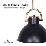 Darrahopens Home & Garden > Lighting Sarantino Black and Gold Pendant Light