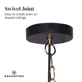 Darrahopens Home & Garden > Lighting Sarantino Black and Gold Pendant Light