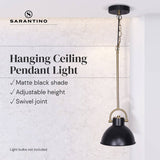 Darrahopens Home & Garden > Lighting Sarantino Black and Gold Pendant Light