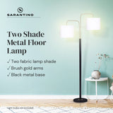 Darrahopens Home & Garden > Lighting Sarantino Black/Brass Finish Reading Light  Electric Table Lamp