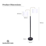 Darrahopens Home & Garden > Lighting Sarantino Black/Brass Finish Reading Light  Electric Table Lamp