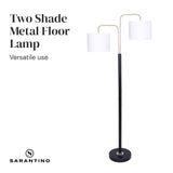 Darrahopens Home & Garden > Lighting Sarantino Black/Brass Finish Reading Light  Electric Table Lamp