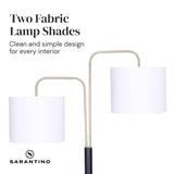 Darrahopens Home & Garden > Lighting Sarantino Black/Brass Finish Reading Light  Electric Table Lamp