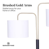 Darrahopens Home & Garden > Lighting Sarantino Black/Brass Finish Reading Light  Electric Table Lamp
